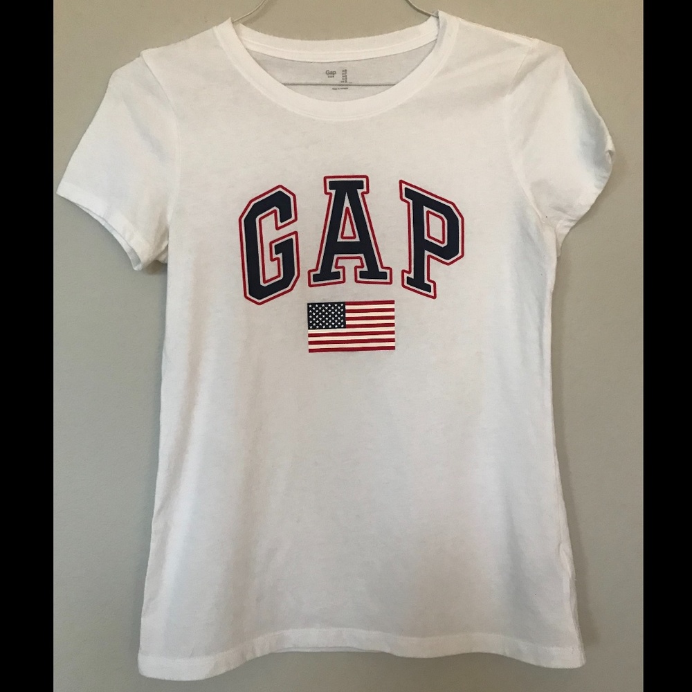Gap White USA T-Shirt